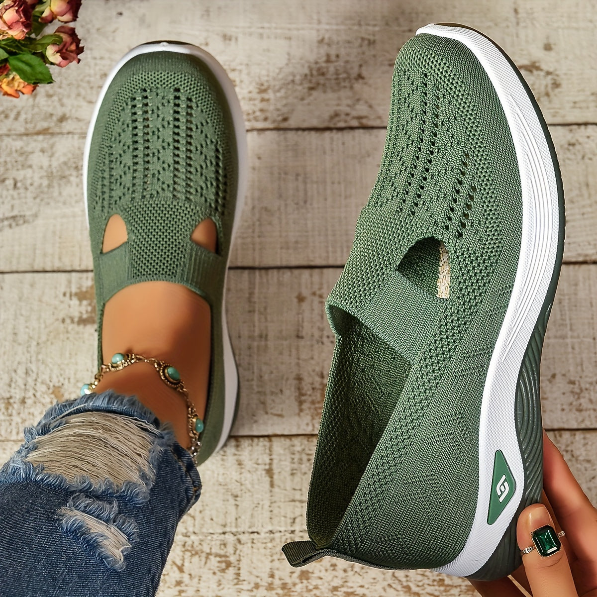 AYSHA – Zapatos cómodos sin cordones + plantillas GRATIS