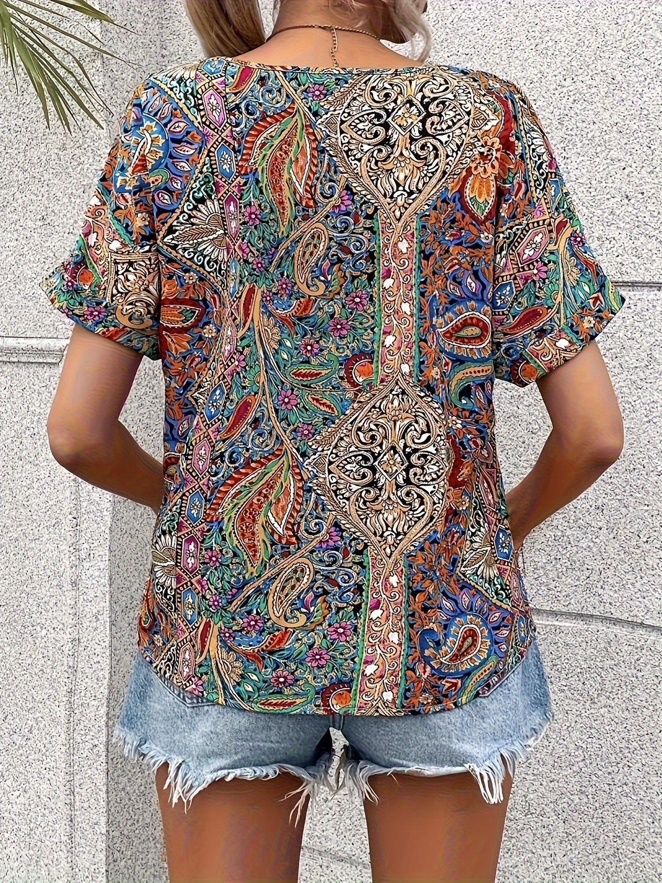 Sara – Blusa con Cuello en V