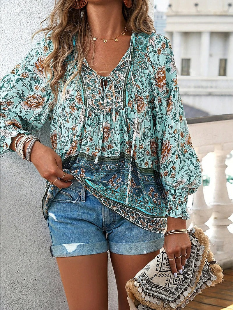 Helena – Blusa veraniega boho floral