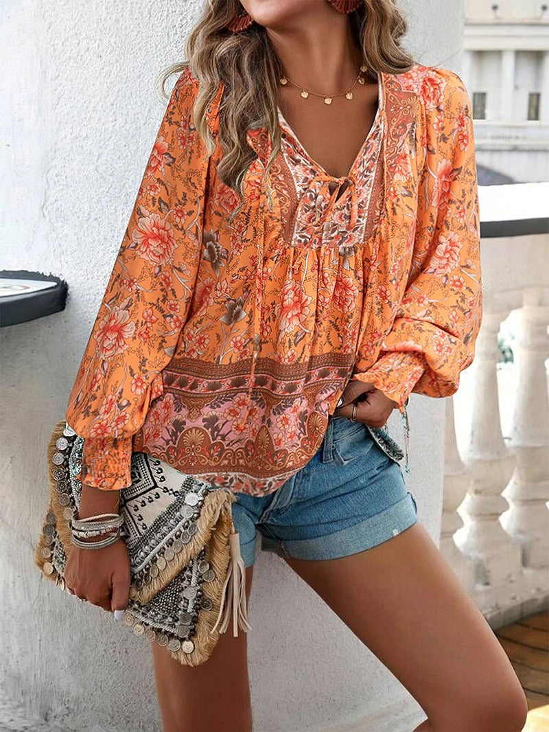 Helena – Blusa veraniega boho floral