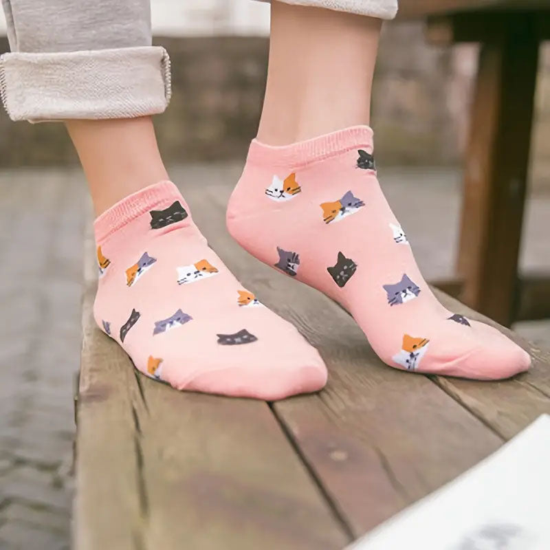 Tiny Cat™ – Pack de 5 calcetines tobilleros