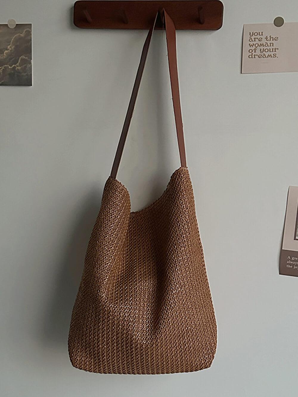 Soleil Sac – Bolso ovalado de rafia