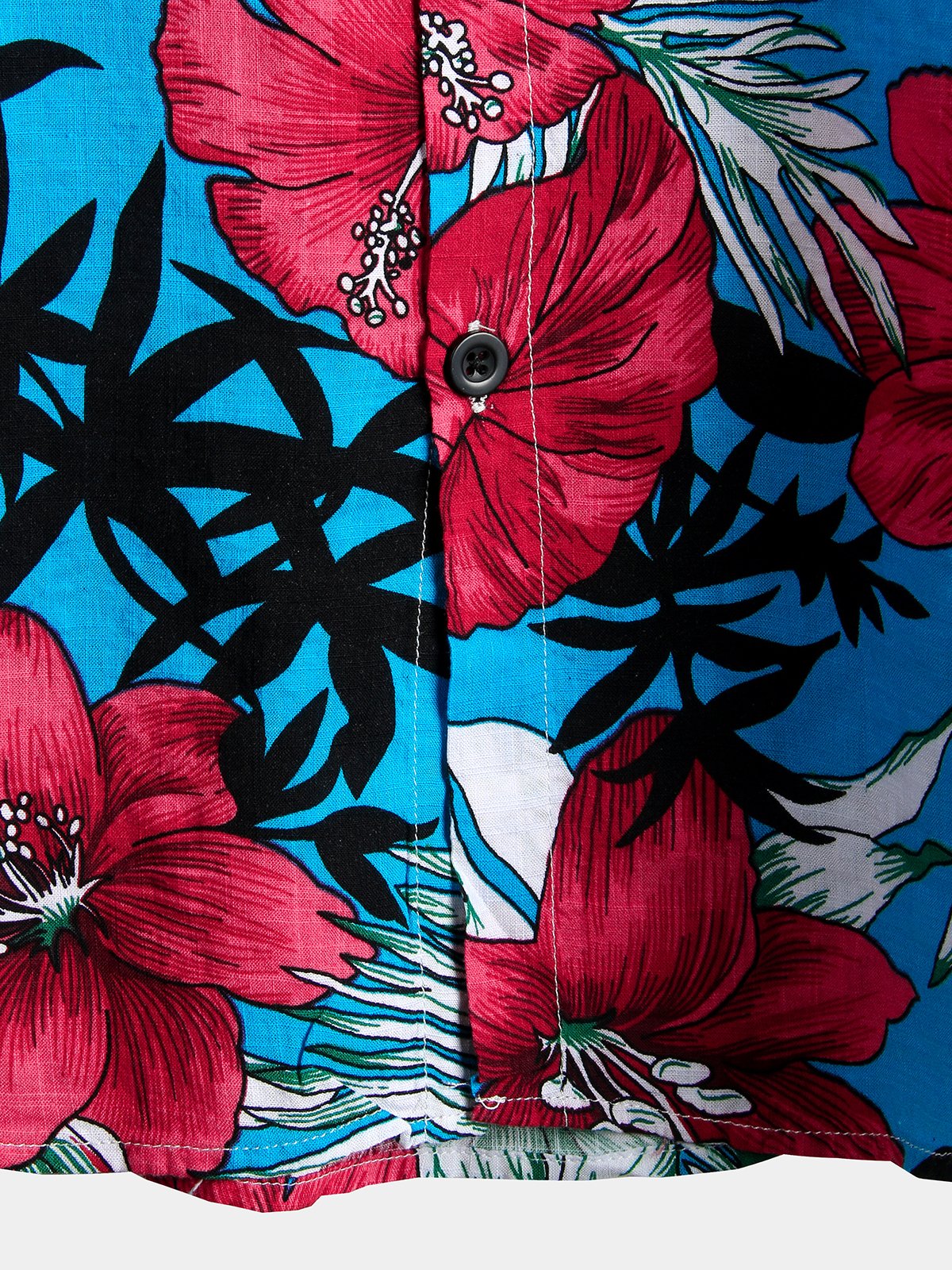 Camisa de algodón puro para hombre con estampado festivo hawaiano,