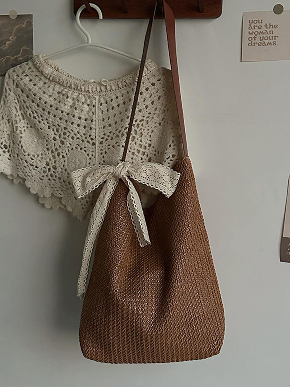 Soleil Sac – Bolso ovalado de rafia