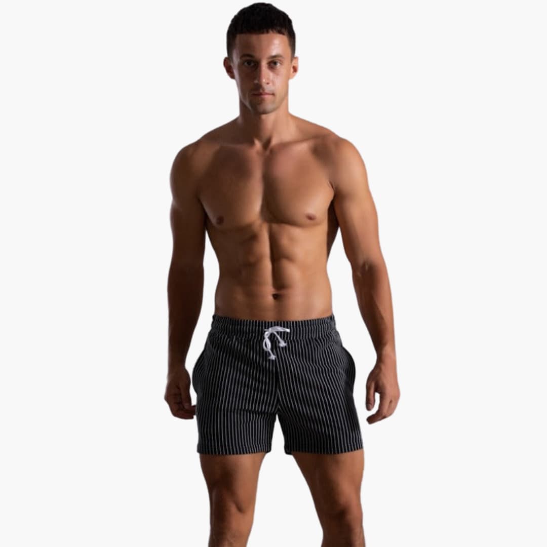 Shorts de Rayas con Cordón – Para Hombre con Estilo de Verano