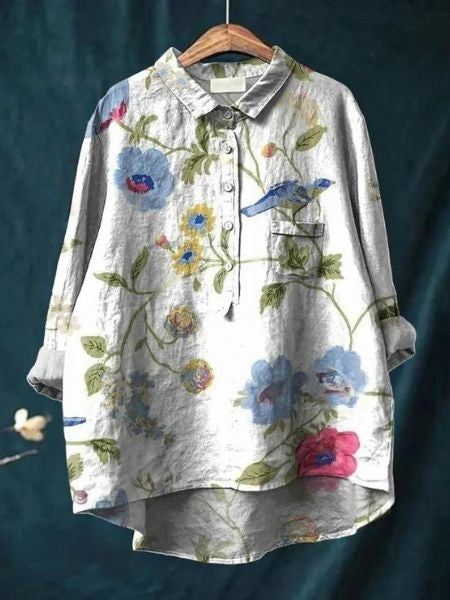 Lily – Blusa con estampado floral y corte favorecedor