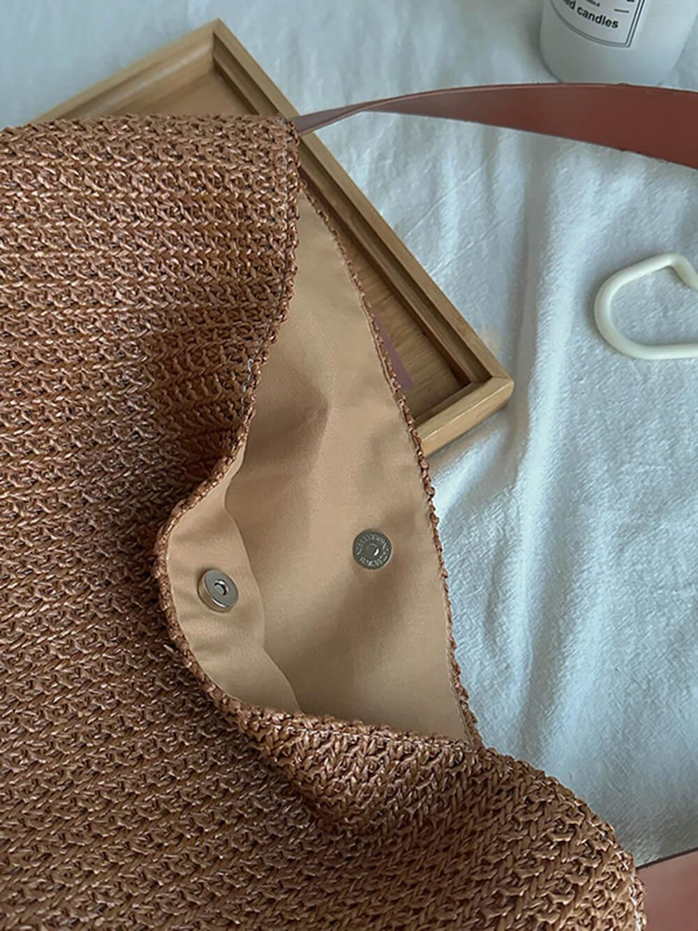 Soleil Sac – Bolso ovalado de rafia