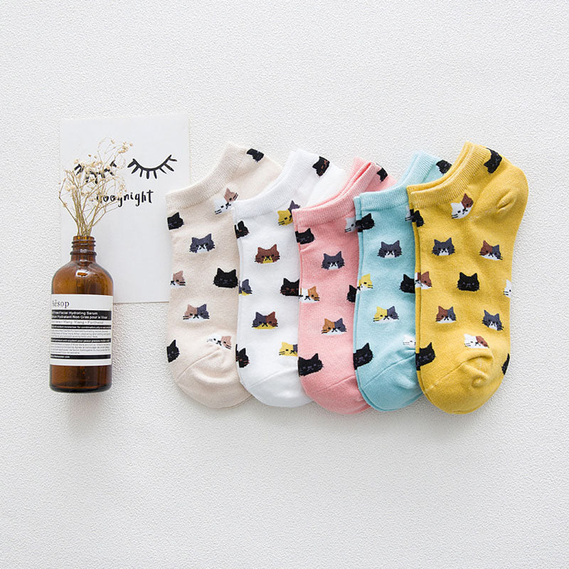 Tiny Cat™ – Pack de 5 calcetines tobilleros