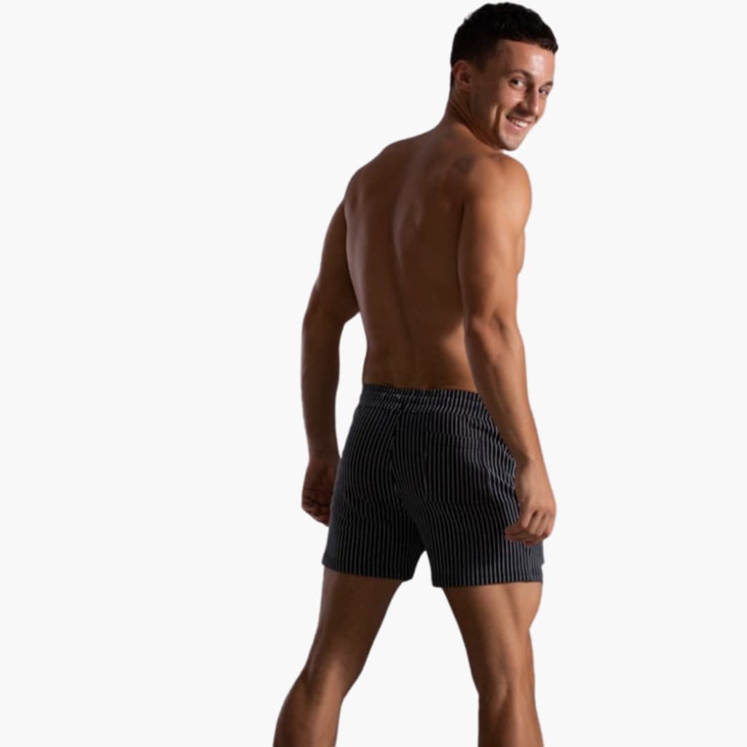 Shorts de Rayas con Cordón – Para Hombre con Estilo de Verano