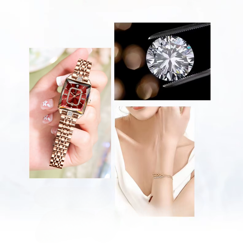 Reloj RoseRed – Diseño rectangular