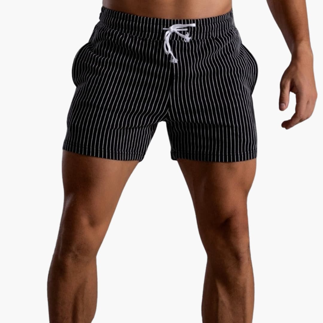 Shorts de Rayas con Cordón – Para Hombre con Estilo de Verano