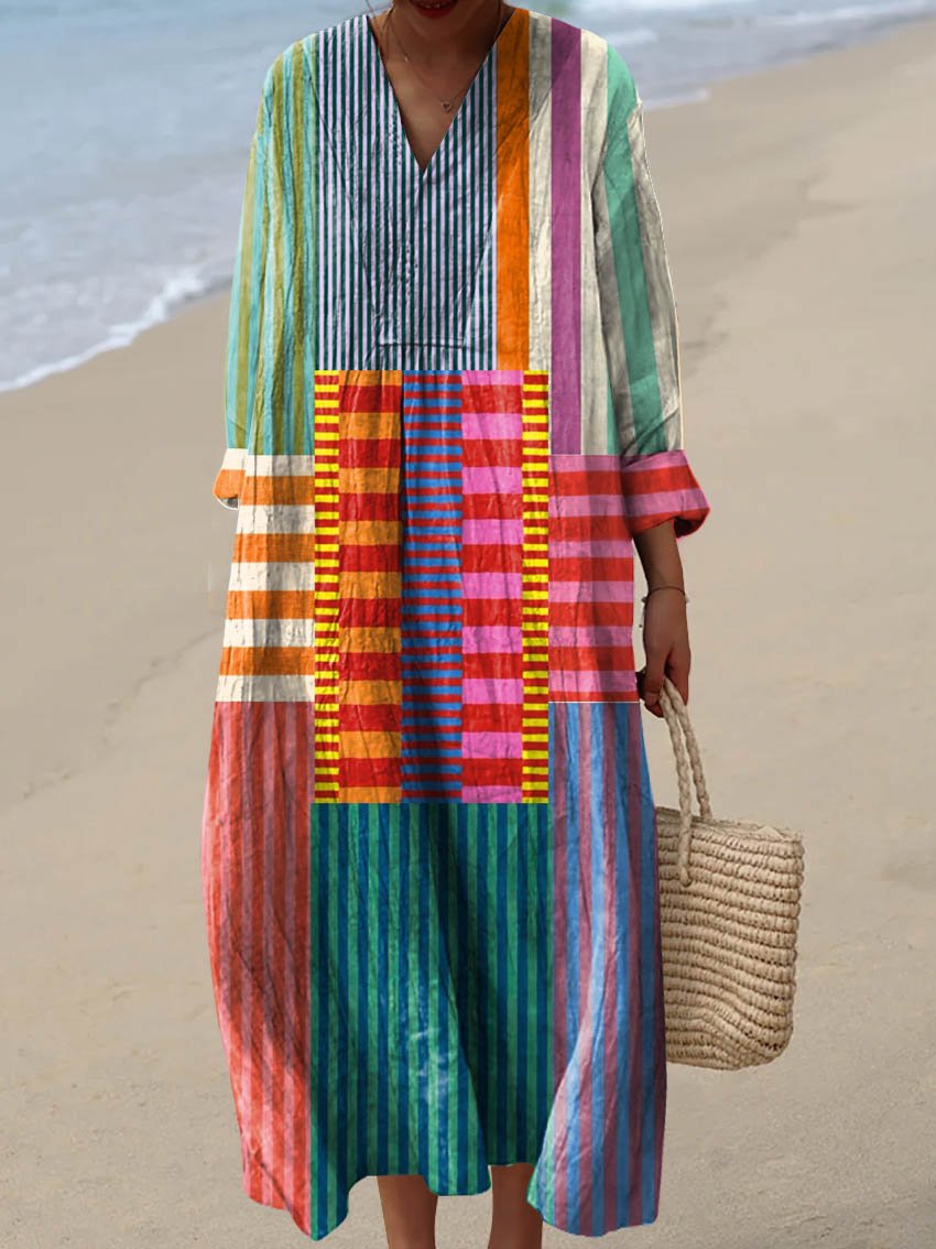 Rossa – Vestido Geométrico Vintage