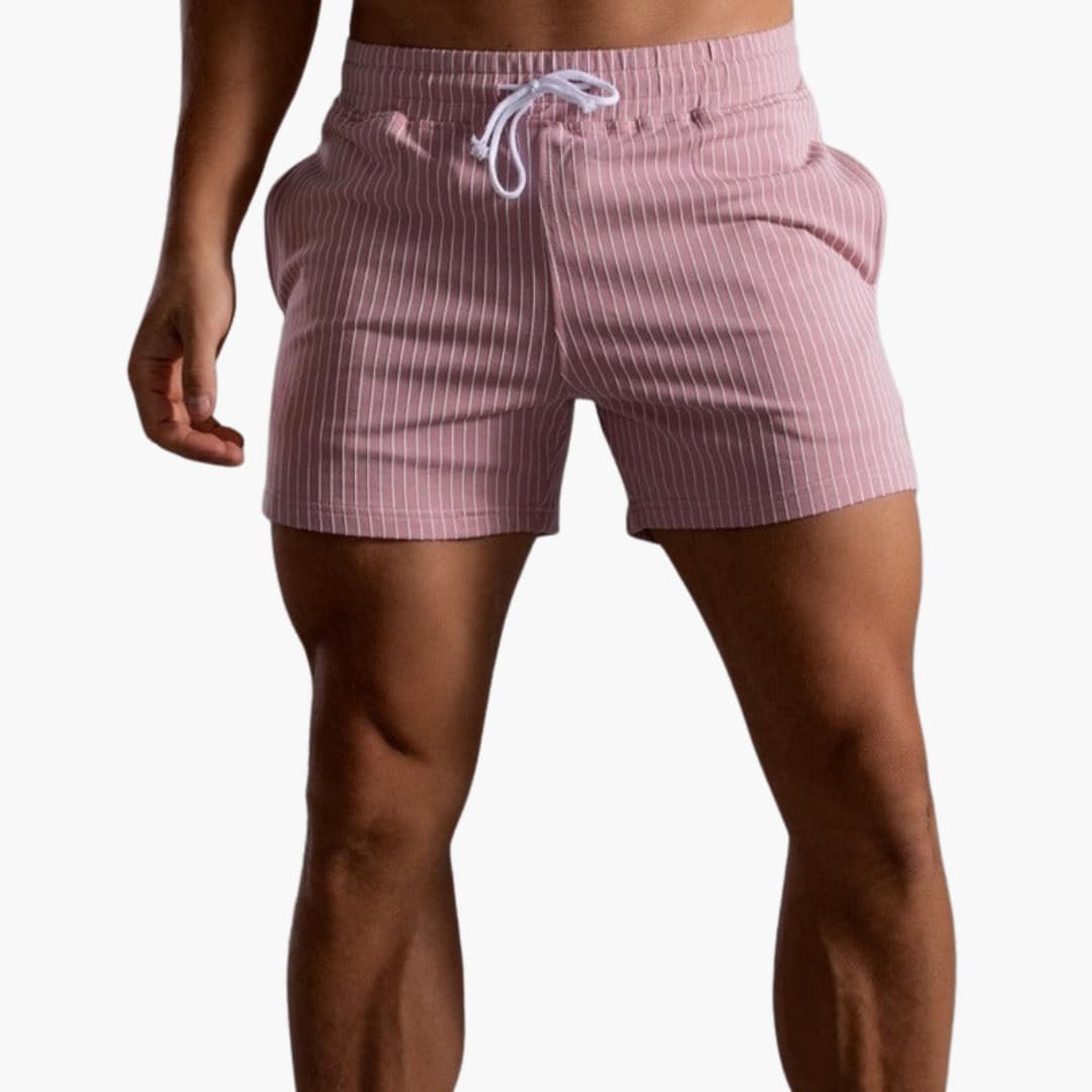 Shorts de Rayas con Cordón – Para Hombre con Estilo de Verano