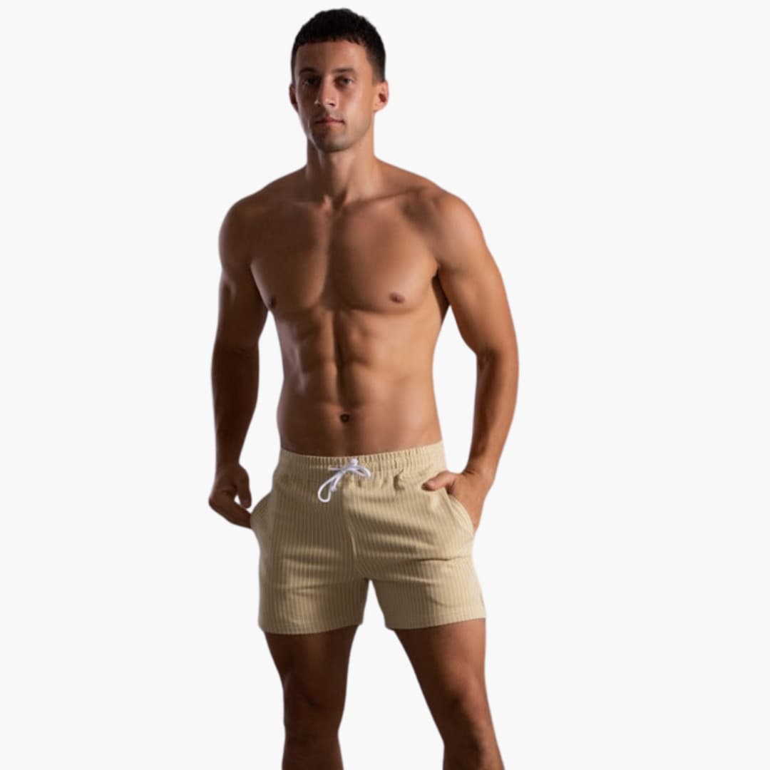 Shorts de Rayas con Cordón – Para Hombre con Estilo de Verano