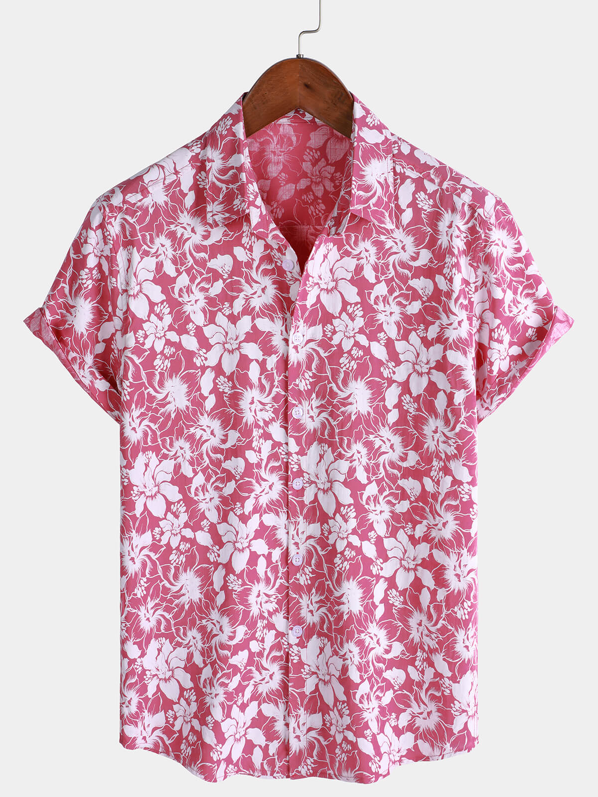 Makoa – Camisa hawaiana floral de algodón para hombre