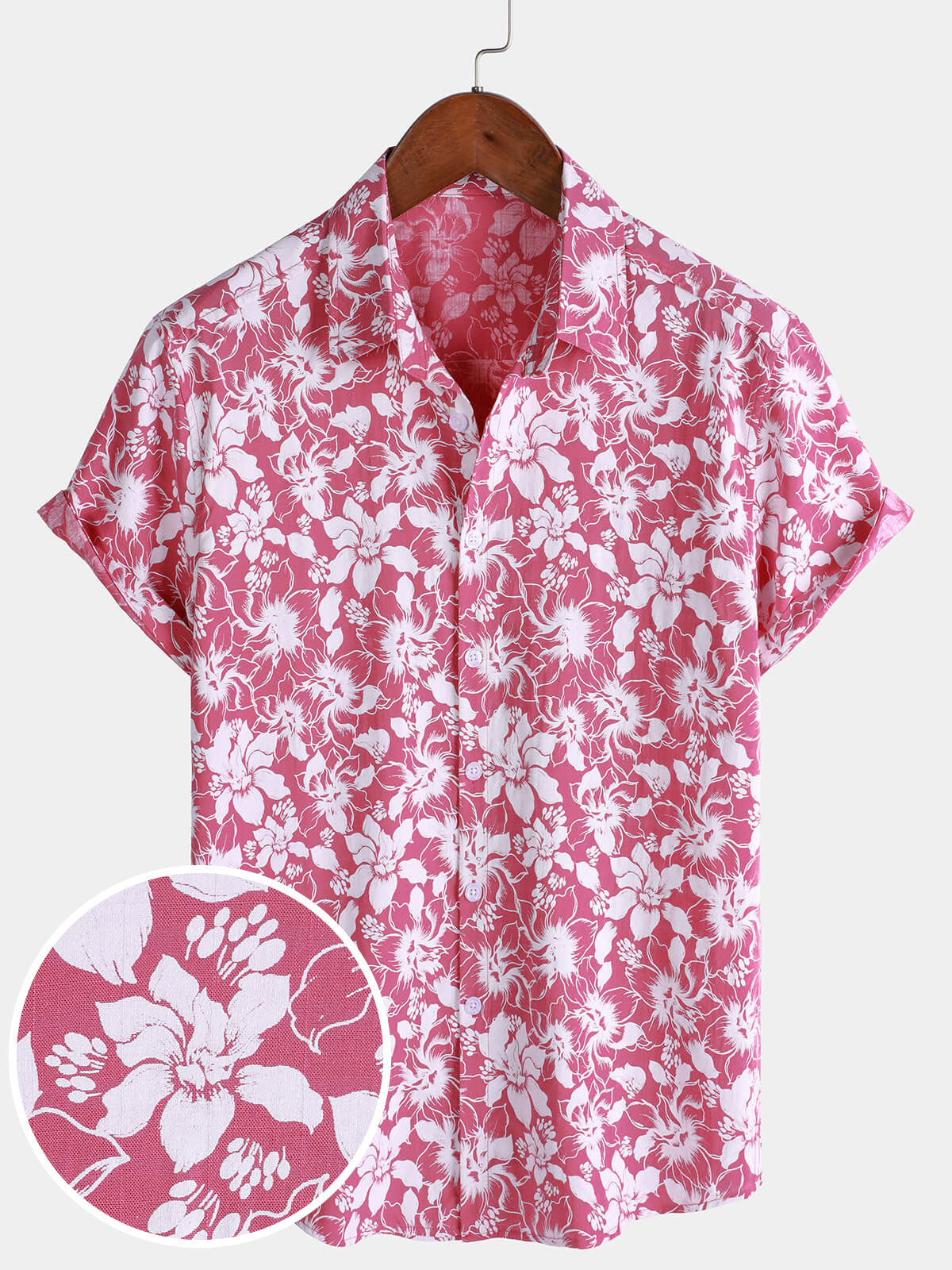 Makoa – Camisa hawaiana floral de algodón para hombre