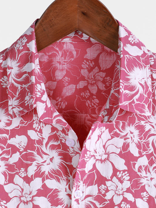 Makoa – Camisa hawaiana floral de algodón para hombre