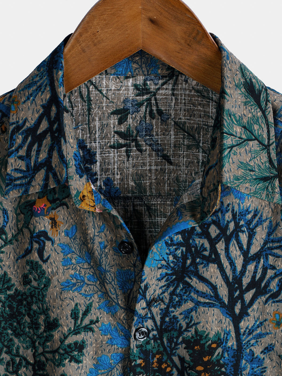 Lote de 2 | Camisa vintage de verano de manga corta con estampado floral rojo