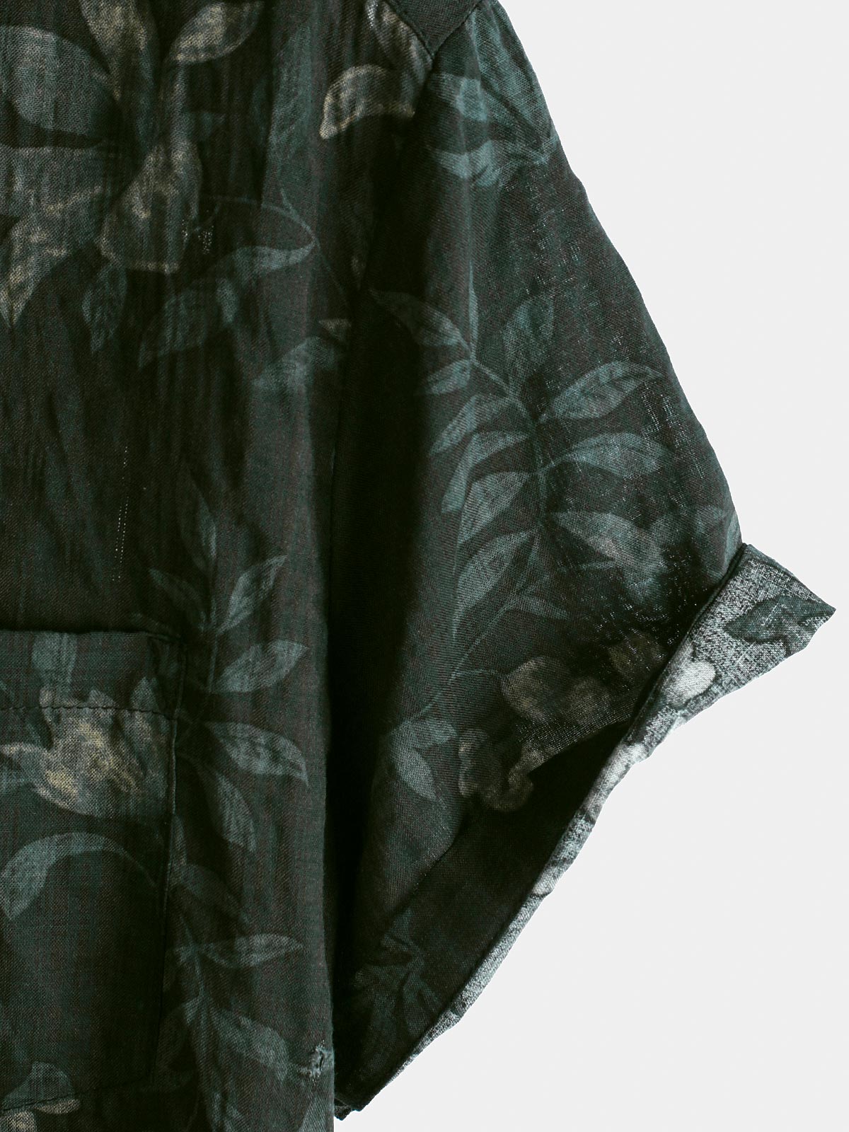 Camisa de manga corta transpirable con estampado floral vintage para hombre
