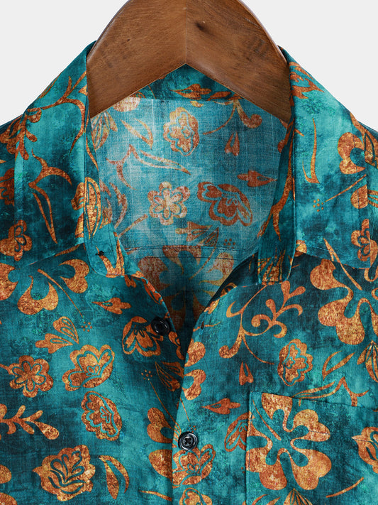 Kaleo - Camisa Hawaiana de estilo veraniego con estampado floral