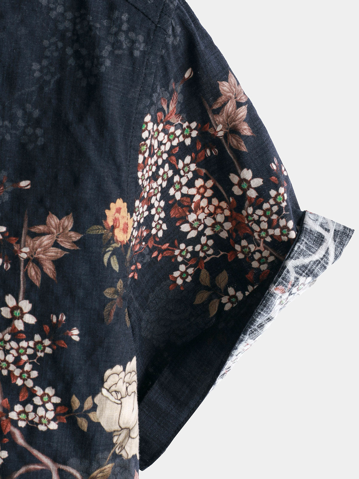 Camisa de manga corta con botones y estampado floral retro para hombre, perfecta para vacaciones.