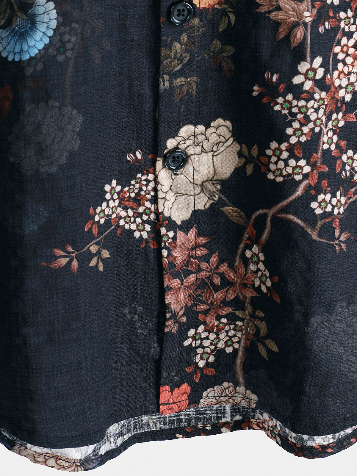 Camisa de manga corta con botones y estampado floral retro para hombre, perfecta para vacaciones.
