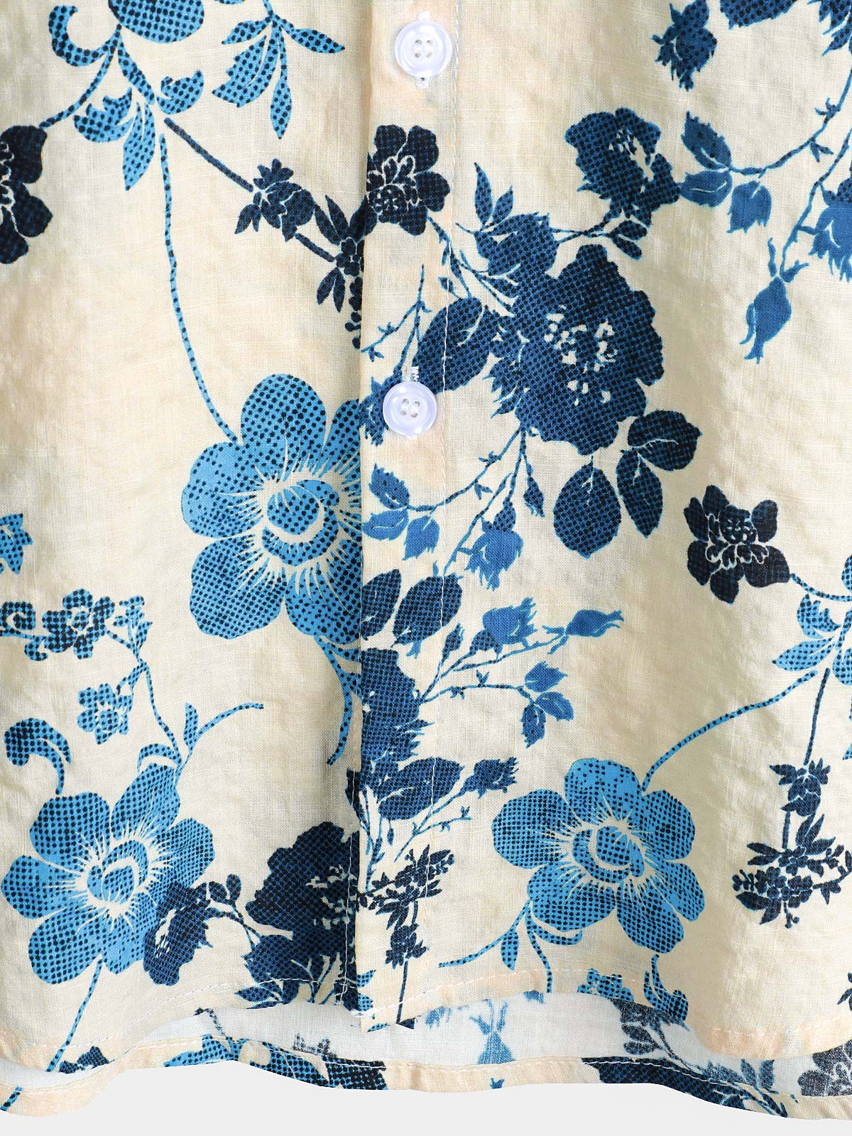 Camisa hawaiana de manga corta para hombre con bolsillo y estampado floral
