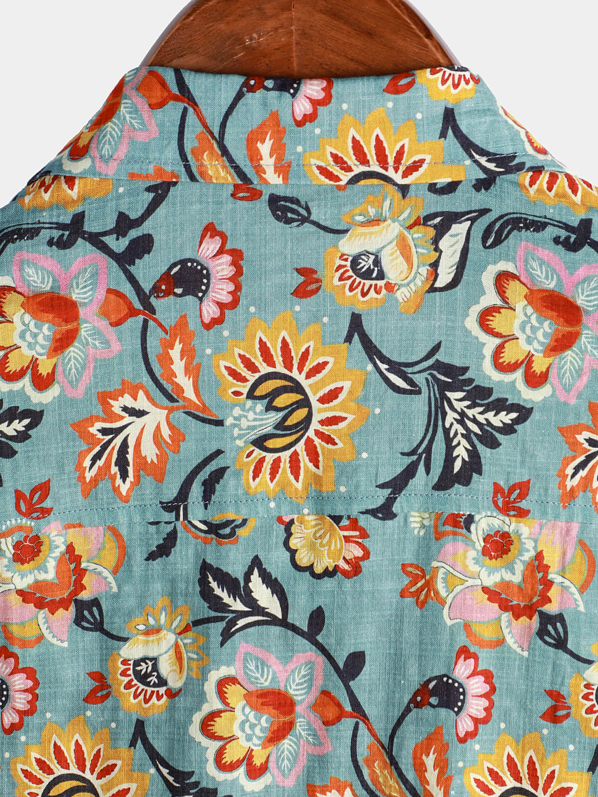 Camisa de manga corta con bolsillo y estampado paisley para hombre