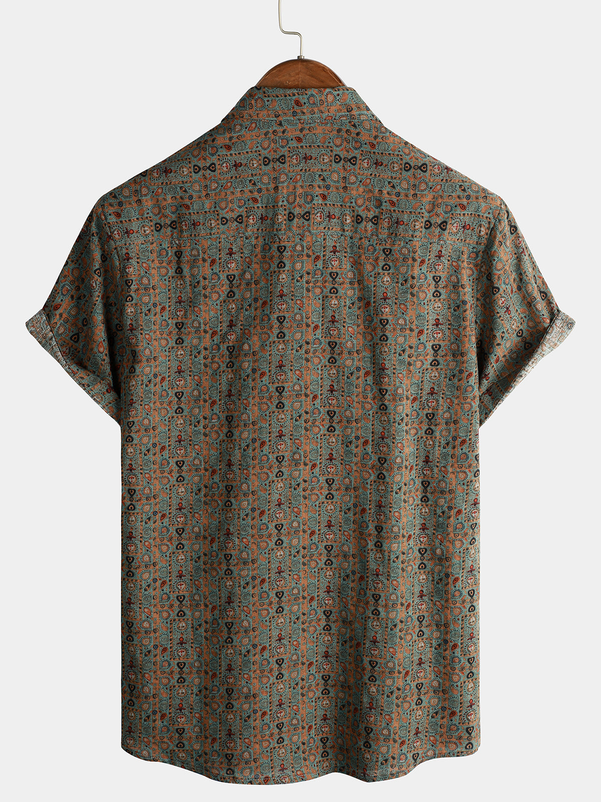Lote de 3 | Camisa hawaiana retro de algodón con estampado floral para hombre