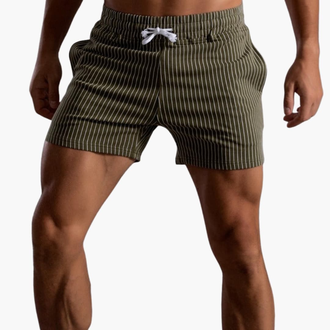 Shorts de Rayas con Cordón – Para Hombre con Estilo de Verano