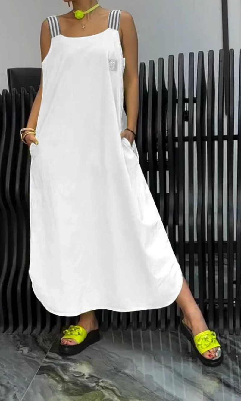 Luna – Vestido tirantes de lino y algodón