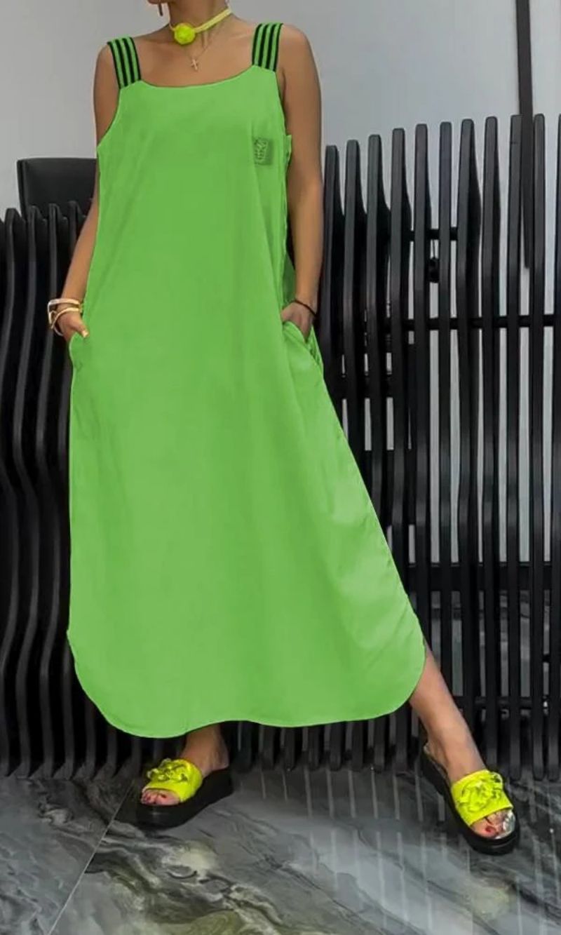 Luna – Vestido tirantes de lino y algodón