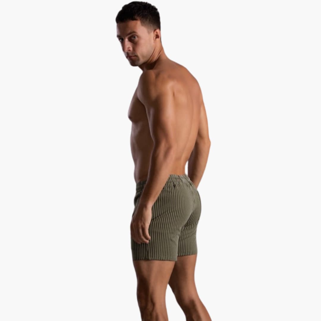 Shorts de Rayas con Cordón – Para Hombre con Estilo de Verano
