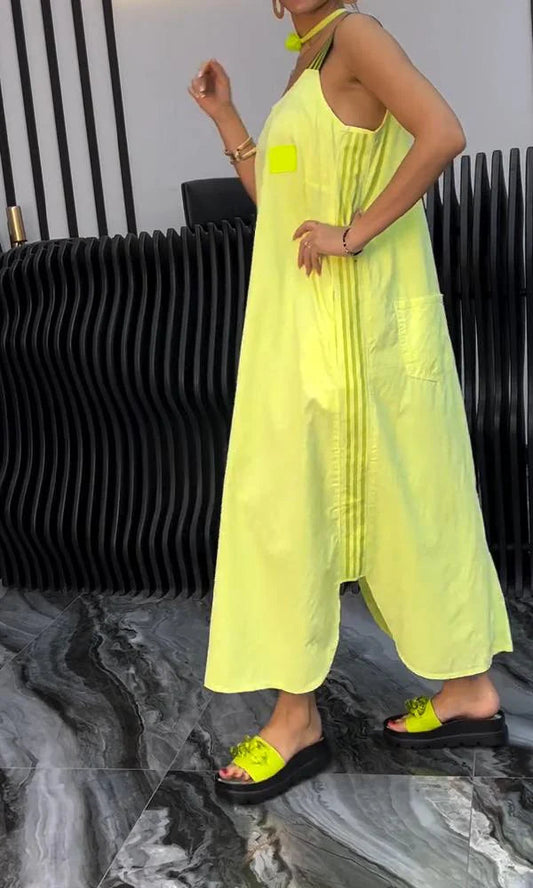 Luna – Vestido tirantes de lino y algodón