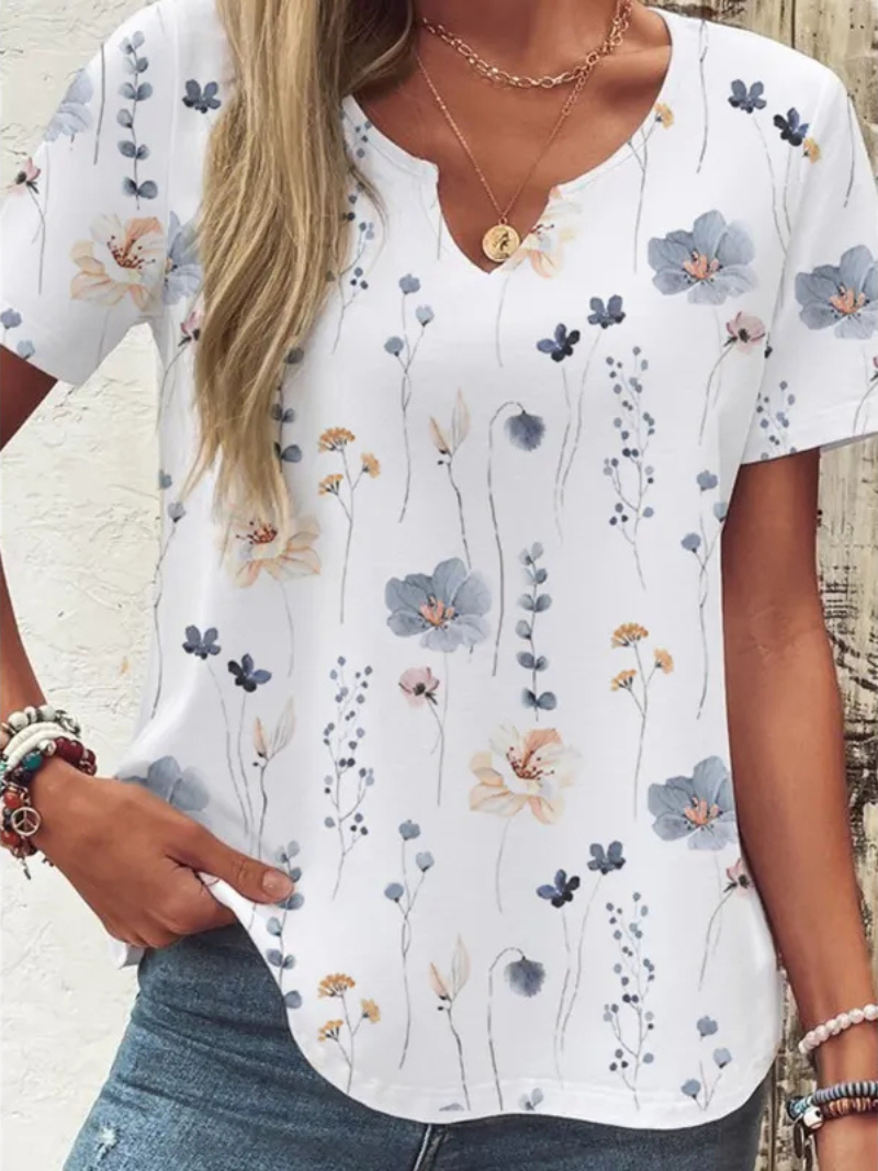 Charis – Blusa floral abotonada