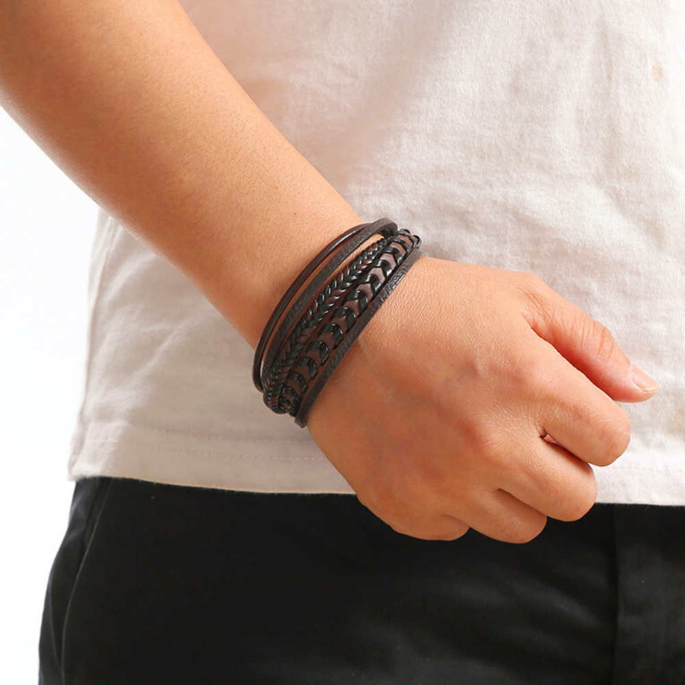 Brazalete Ragnar | Pulsera de Cuero Trenzado