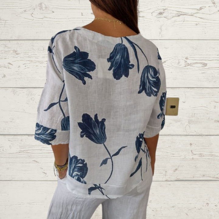BLUSA FLORAL VINTAGE n.472918