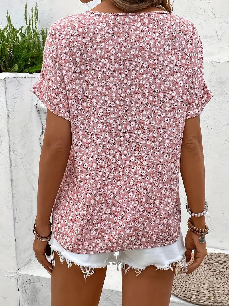 Charis – Blusa floral abotonada