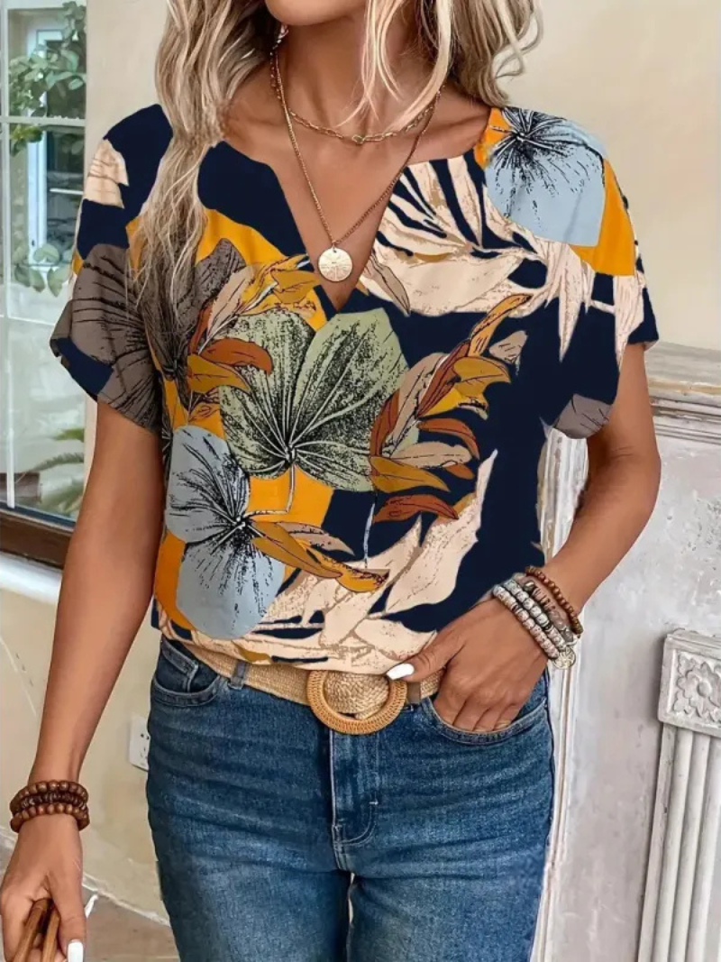 Charis – Blusa floral abotonada