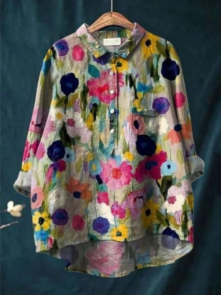 Lily – Blusa con estampado floral y corte favorecedor