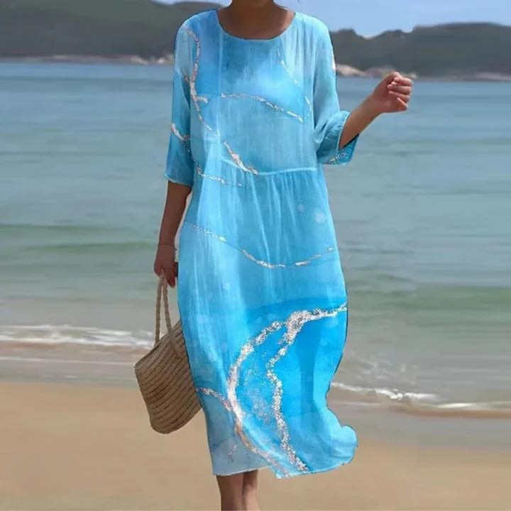 Miranda – Vestido Largo con Estampado Floral para Mujer
