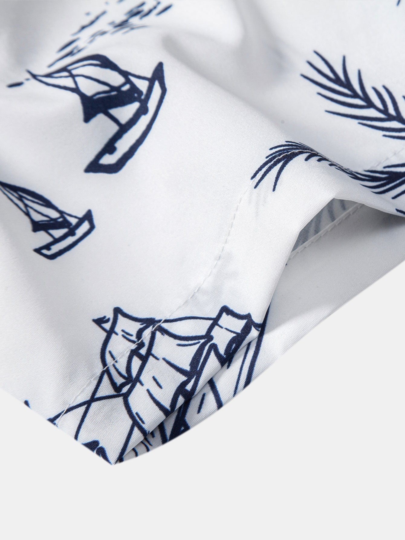 Camisa de Botón y Pantalones Cortos de Baño Island Sailing