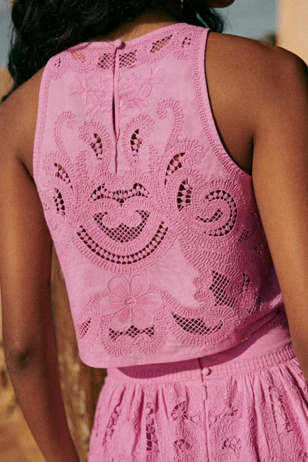 Olympe™ | Conjunto de encaje con falda abierta