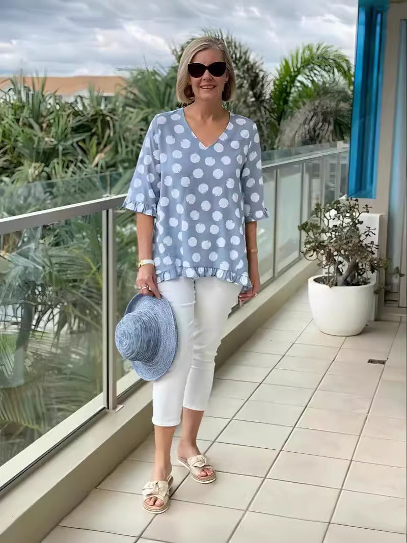 Evelyn – Top Vintage Elegante para Mujer