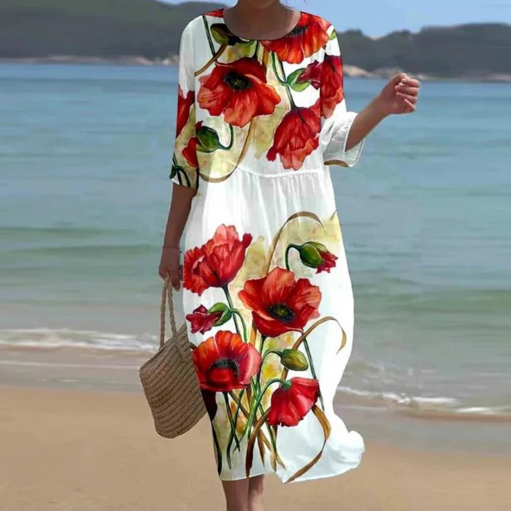 Miranda – Vestido Largo con Estampado Floral para Mujer