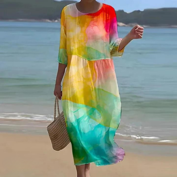 Miranda – Vestido Largo con Estampado Floral para Mujer