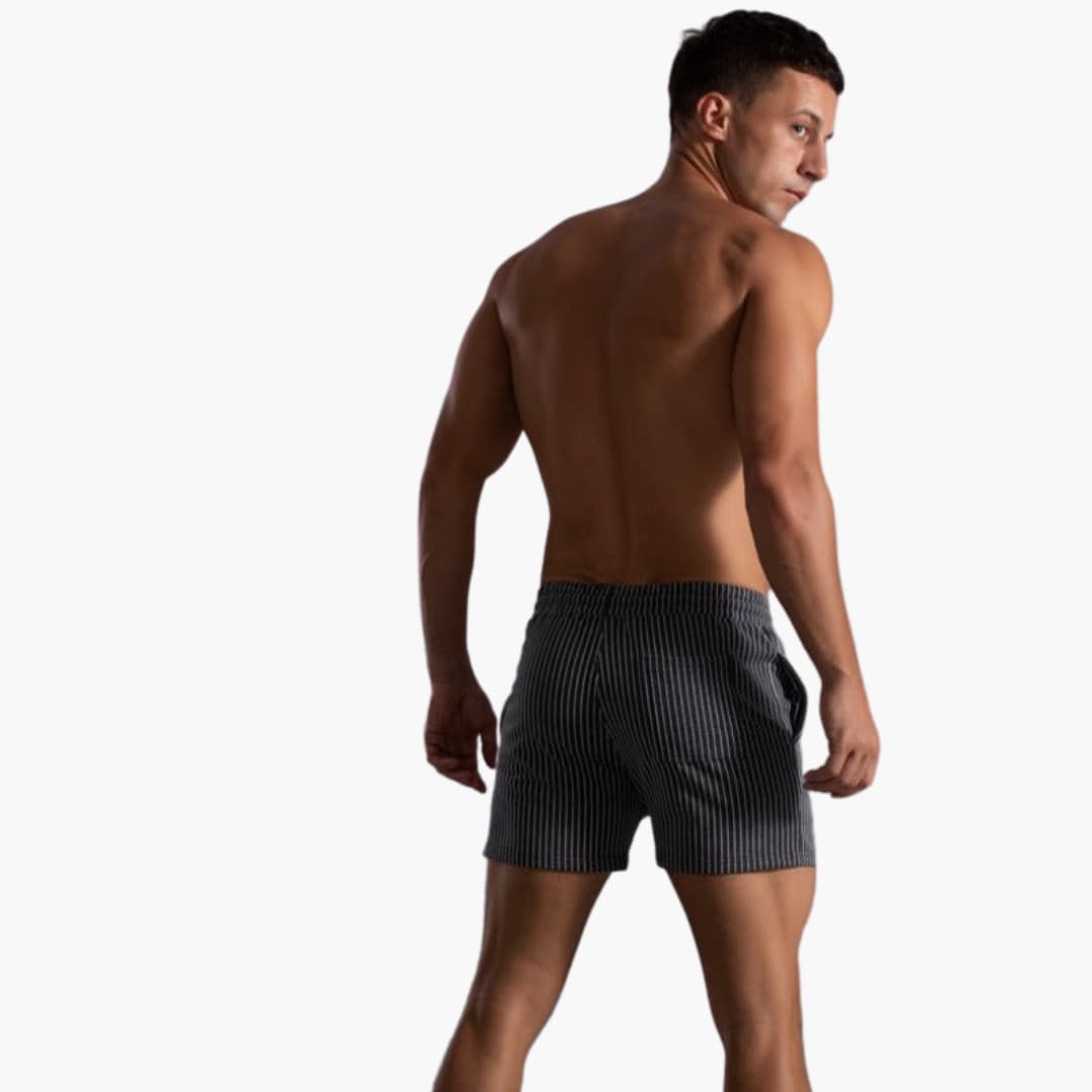 Shorts de Rayas con Cordón – Para Hombre con Estilo de Verano