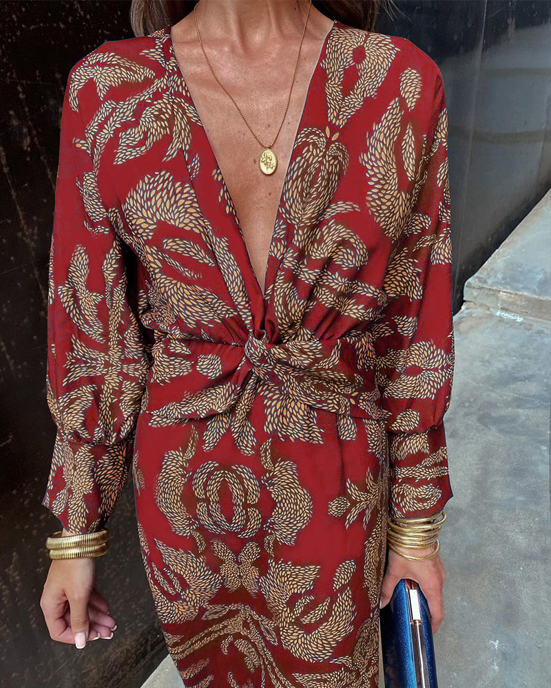 AKIRA– VESTIDO ELEGANTE DE ESCOTE EN V