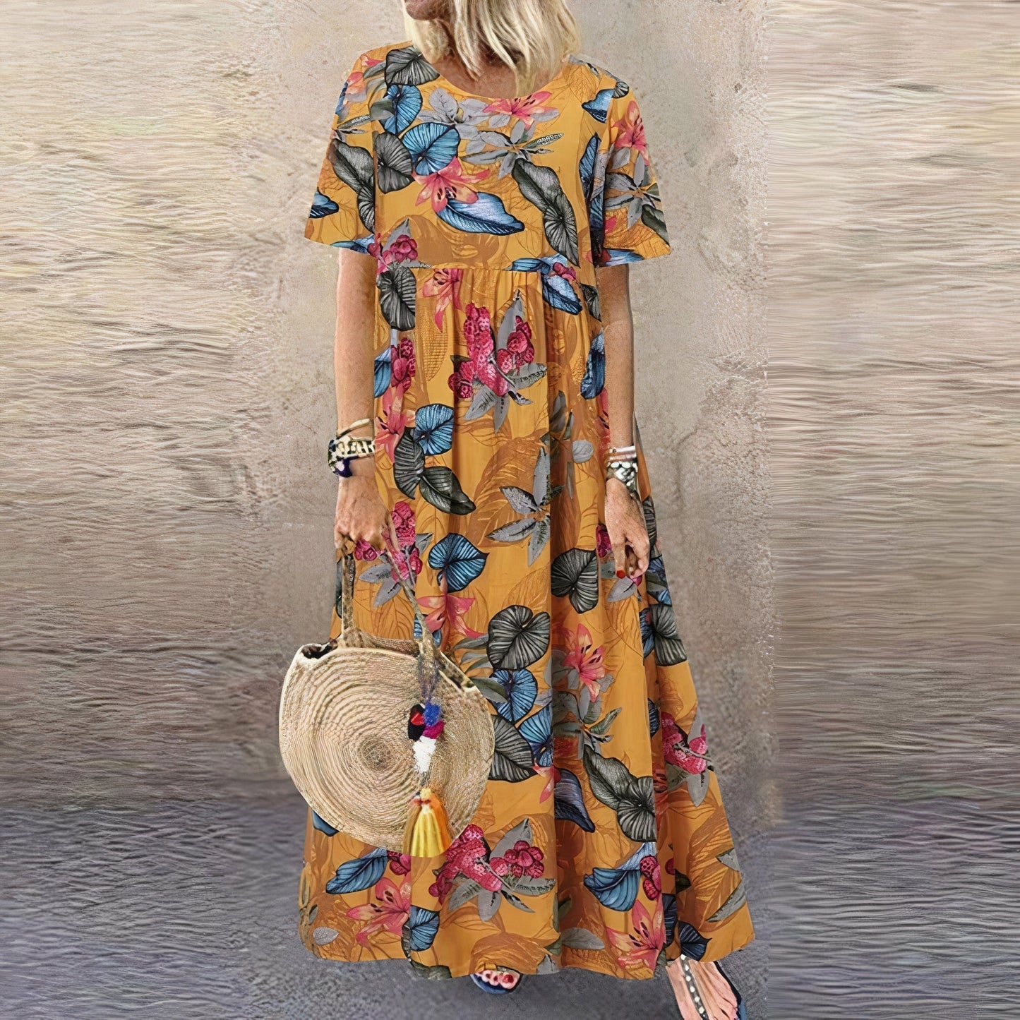 ILENIA – VESTIDO LARGO FLORAL
