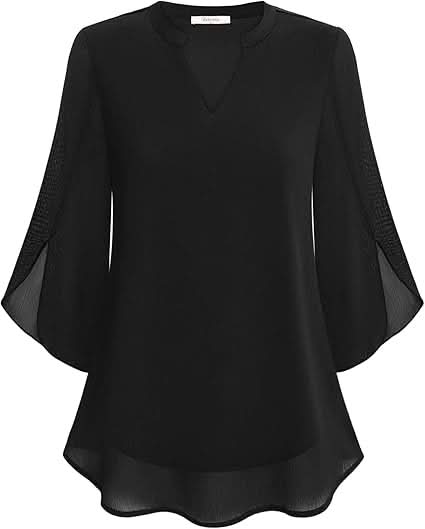 Celest – Blusa de Gasa con Capas para Mujer